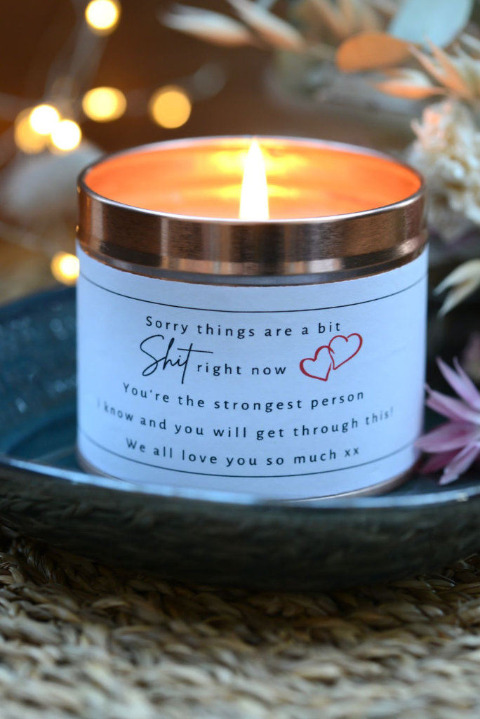 Sorry Things are Tough right now - Personalised Candle Gift