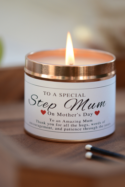 To a Special Step Mum Personalised Mothers Day Candle Gift - Hideaway Home Fragrances