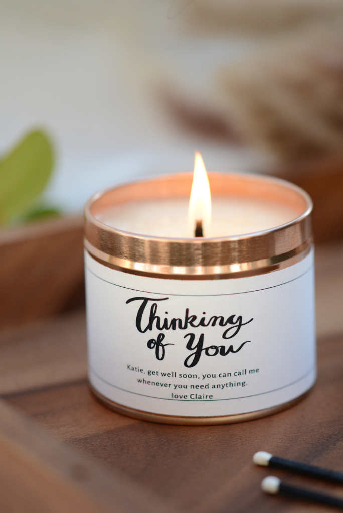 Thinking of You - Personalised Candle Gift - Hideaway Home Fragrances