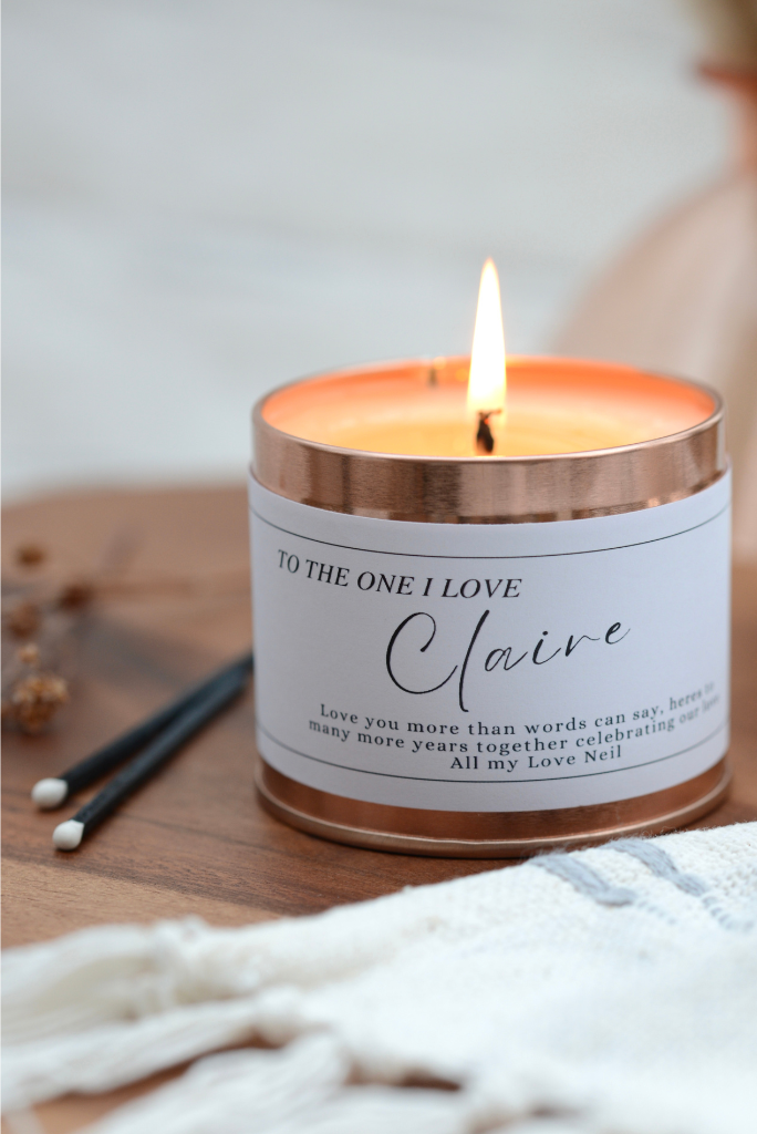 The One I Love Romantic Personalised Candle Gift - Hideaway Home Fragrances