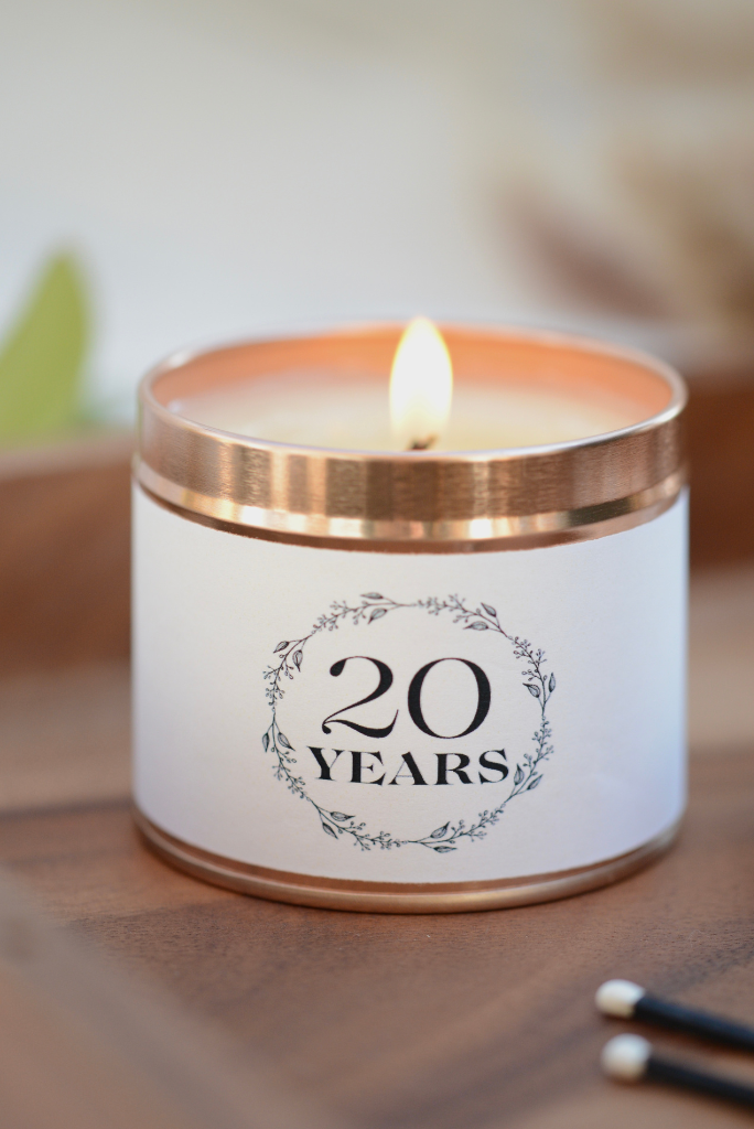 Wedding Anniversary Gift Personalised Candle Gift Any Years