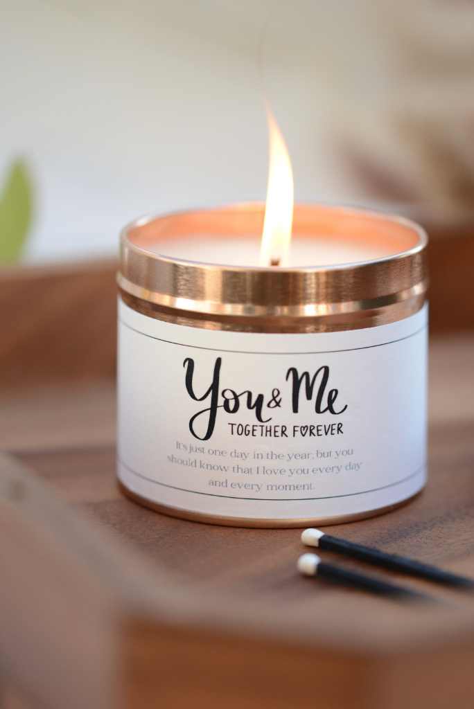 You & Me Together Forever - Personalised Candle Gift - Hideaway Home Fragrances