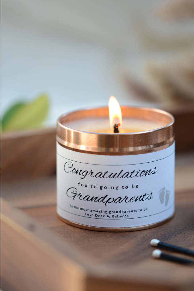 You're Going to be Grandparents - Personalised Candle Gift - Hideaway Home Fragrances